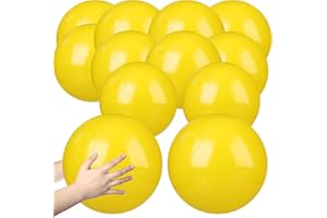 Raiten 12 Pcs Beach Ball Inflatable Beach Balls Large Inflatable Ball Floating Ball for Swimming Pool Party Favors Outdoor Activities Summer Birthday Party Supplies (Yellow,12 Inch)