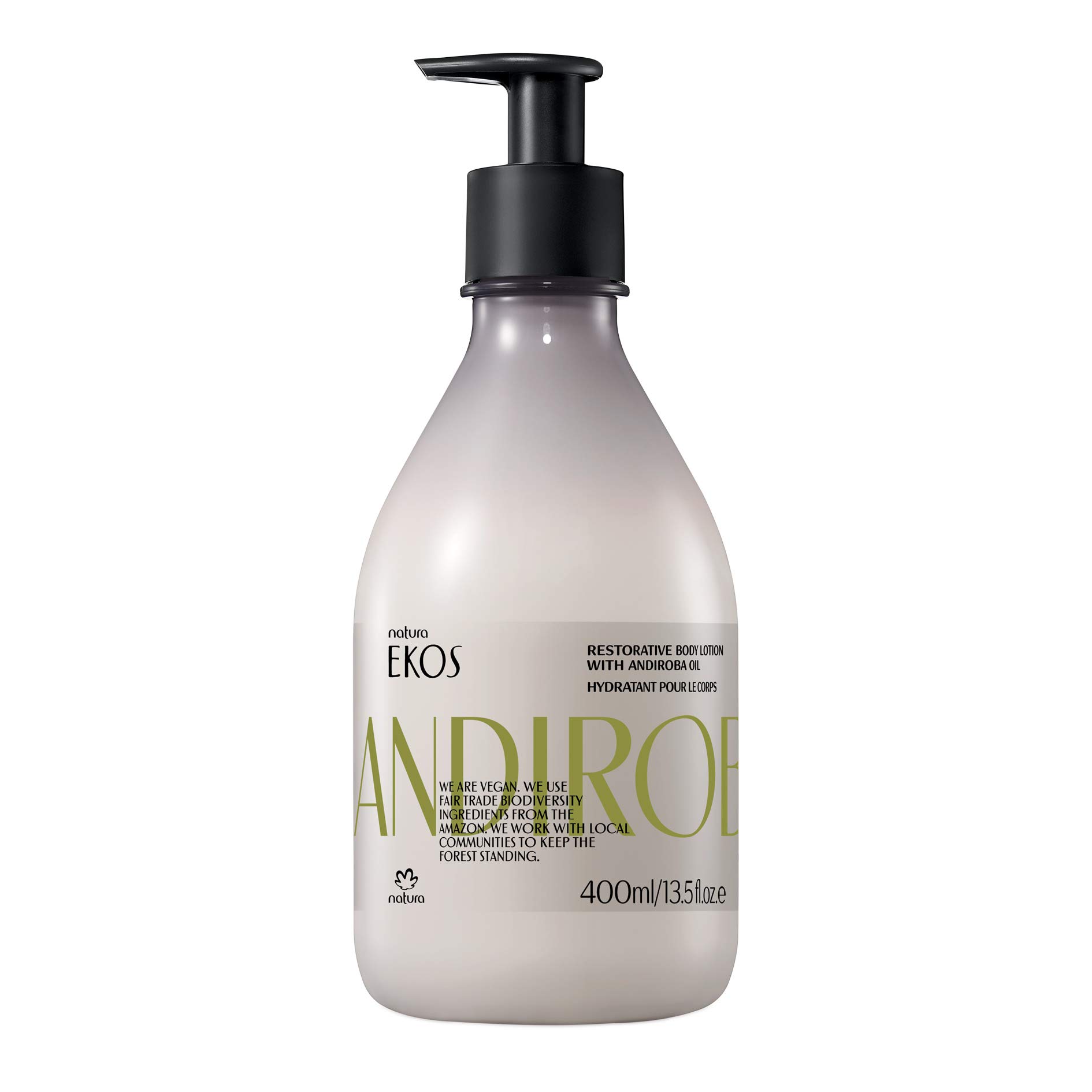 Natura - Ekos Andiroba Restorative Body Lotion - Therapeutic Oil - 30 Hours of Moisturization - Soothe Muscles - Vegan Skin Care - Brazilian Beauty Secrets - Self Care & Body Care - 13.5 fl oz (400ml)