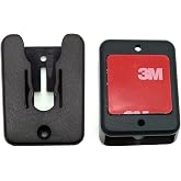 LycoGear Universal Ham CB Radio Microphone Mic Hanger Holder Mount with Adhesive back, Pre Drill Holes &amp; Single T Tab connection
