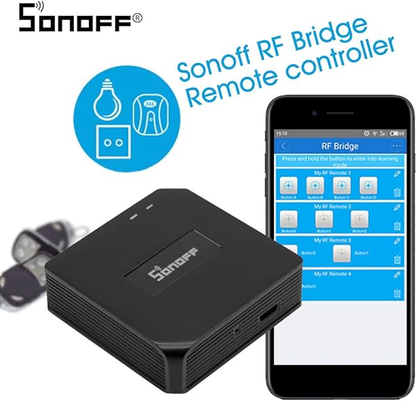 Docooler Sonoff RF Bridge Intelligente Wi Fi Fernbedienung 433 MHz Switch des Automatisierungsmoduls Kompatibel mit Alexa Google Home Page
