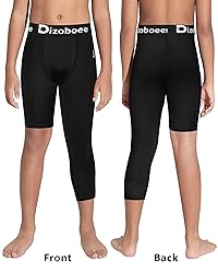 Dizoboee Youth Boys Compression Pants One Leg 3/4