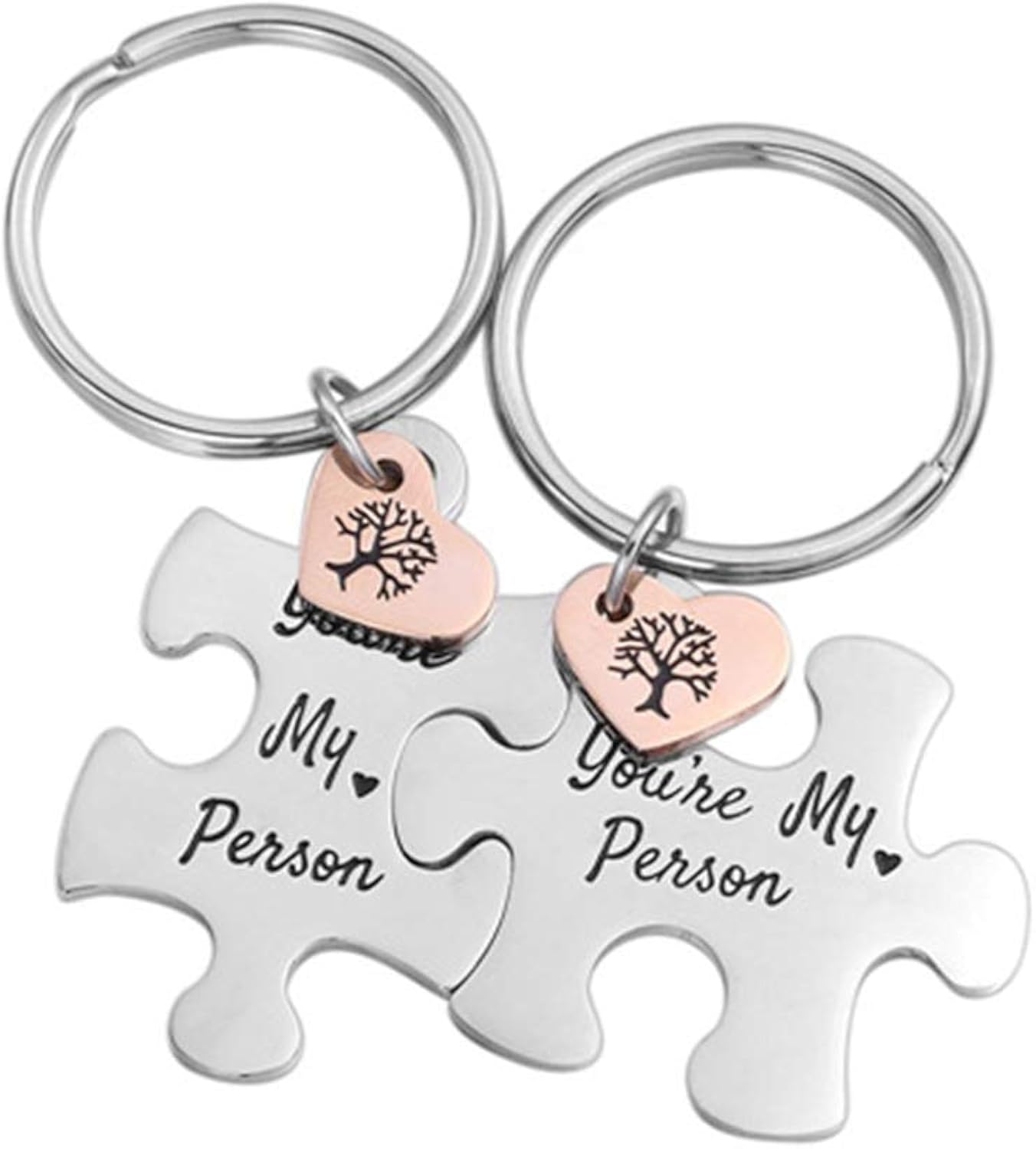 Stainless Steel Keyring with Engraving Meaning Words Inspirational