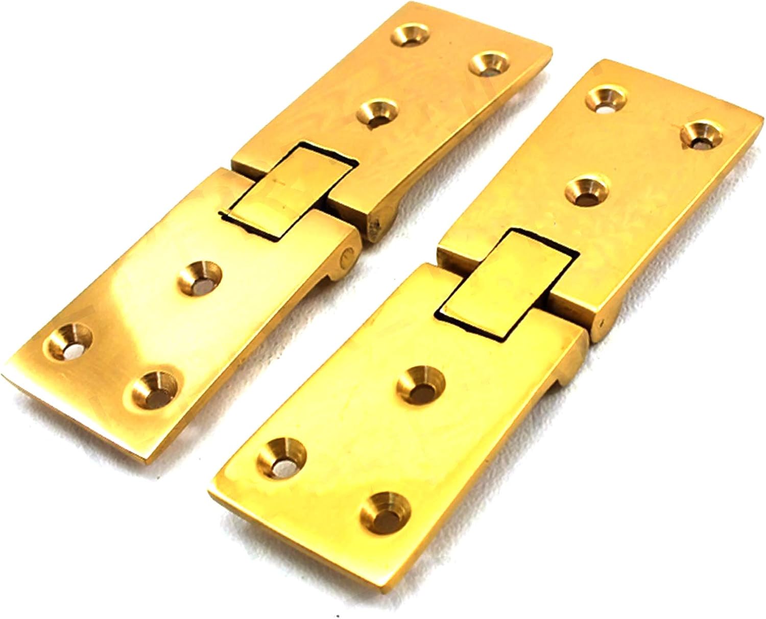 2X Counterflap Hinges 102mm Solid Brass Bar Flap Opening Hinges