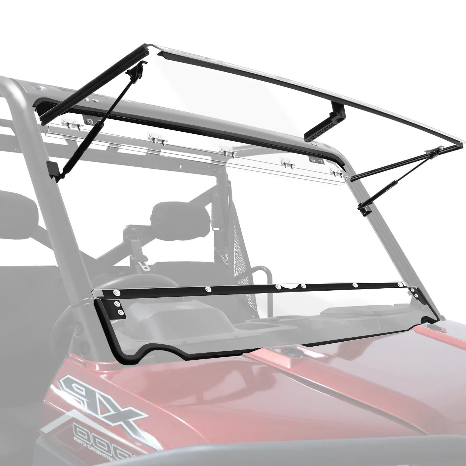thumbnail image 2 of Dark Tinted Rear Full Windshield For Polaris Ranger XP 1000 / Crew (2017-2025) 2 of 4