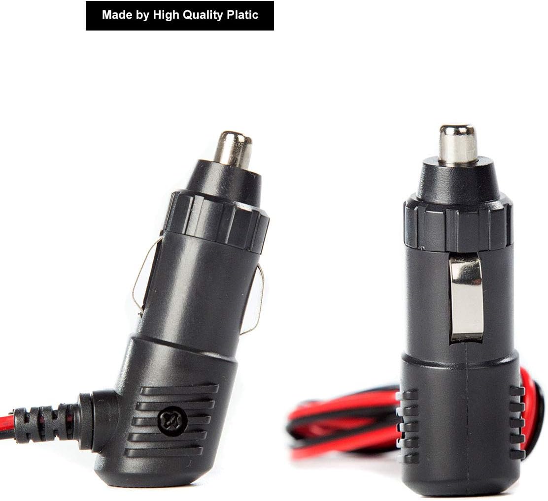 LUITON 12V Fused Replacement Cigarette Lighter Power Plug/Cord with Leads, Cb Radio Power Adapter for Mobile | CB Radio Compatiable with Uniden PRO505XL PC88LTX Bearcat 880 Cobra 29LTD 29LX (1+1 Pack): Electronics