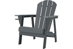 Restcozi Adirondack Chairs, HDPE All-Weather Adirondack Chair, Fire Pit Chairs (Classic, Grey)