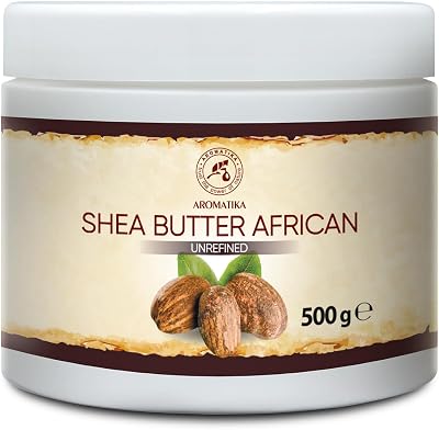 AROMATIKA Shea Butter 500g - Cold Pressed Unrefined Karité for Skin Hair