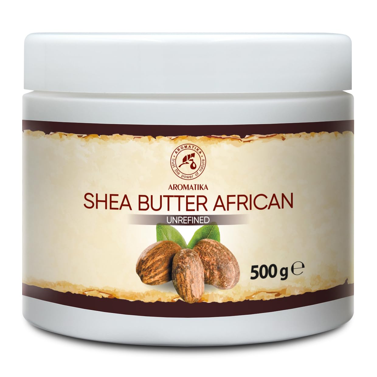 Shea Butter 500 g - Cold Pressed - Unrefined - Karité Body Butter - Moisturizer for Skin - Hands - Hair - Nourishing & Hydrating Care - Softness - Beauty