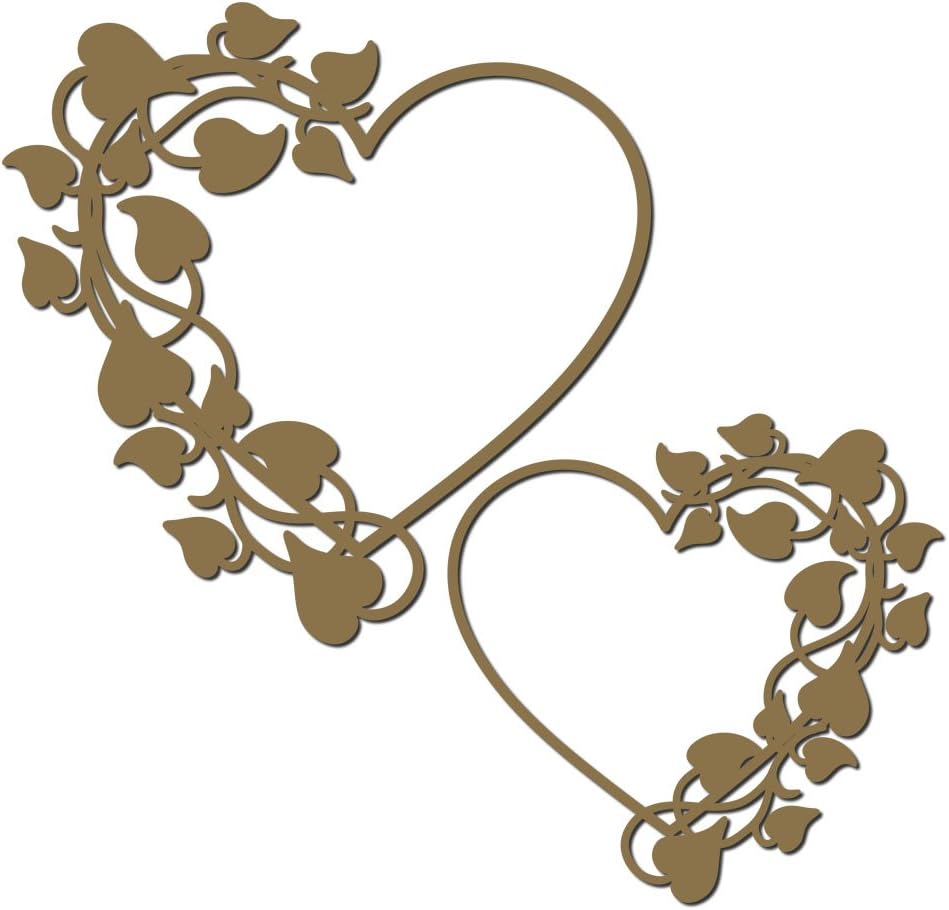 Heart Flourish Frame Set 2 - Laser Cut Chipboard - 2 Piece Set