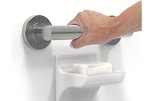 AquaChase Bath, Shower and Toilet Safety Grab Bar for Seniors and Handicaps, ADA Compliant Mobility Aid Balance Assist Handle, Stainless Steel
