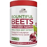 Country Farms Bountiful Beets, Wholefood Beet Extract Superfood, Helps Support Healthy Circulation and Promote Energy, Nitric Oxide Boost, Cherry Flavor, 30 Servings