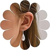 Andelaisi Boho Pearl Drop Earrings Silver Waterdrop Pearl Earrings Vintage Pearl Dangle Earrings Minimalist Pearl Earrings Jewelry for Women