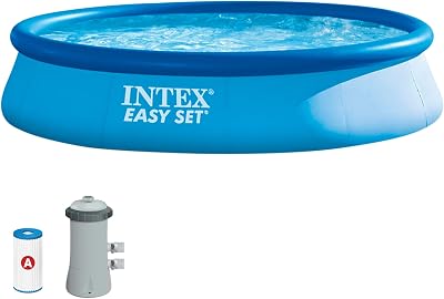 Intex 28141EH Large Round Easy Set Pool 13ft x 33in with Filter Pump