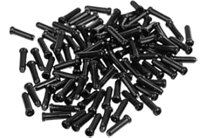 EACOZY Alloy Bike Brake Cable Cap End Tips Crimp for Road Mountain Bicycle (50PCS, Black)