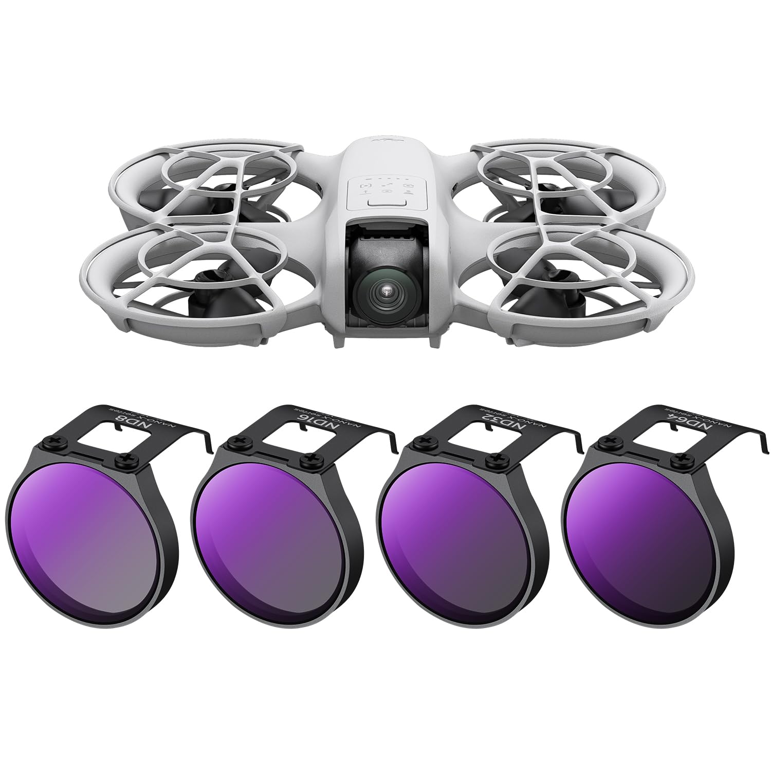 K&F Concept 4-Pack ND Filters for DJI NEO- ND8 ND16 ND32 ND64, Multi-Layer Coated Neutral Density HD Optical Glass with Alloy Frame