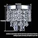 Floodoor Crystal Chandelier,Modern Crystal Ceiling Light Mini Flush Mount Light,1 Light,W7.9 X H7.9 Modern Pendant Lamp Fixture for Dining Room, Bedroom, Kitchen, Hallway, Bar, Bathroom, Silver
