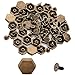 100pcs Cone Spikes Screwback Studs DIY Craft Cool Rivets Punk Stud Hexagon Style 12x4mm 1/2