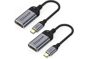 QGeeM USB C to HDMI Adapter 4K Cable, USB Type-C to HDMI [Thunderbolt 3/4] Adapter for Laptop MacBook Pro/Air, iPhone15 Pro m