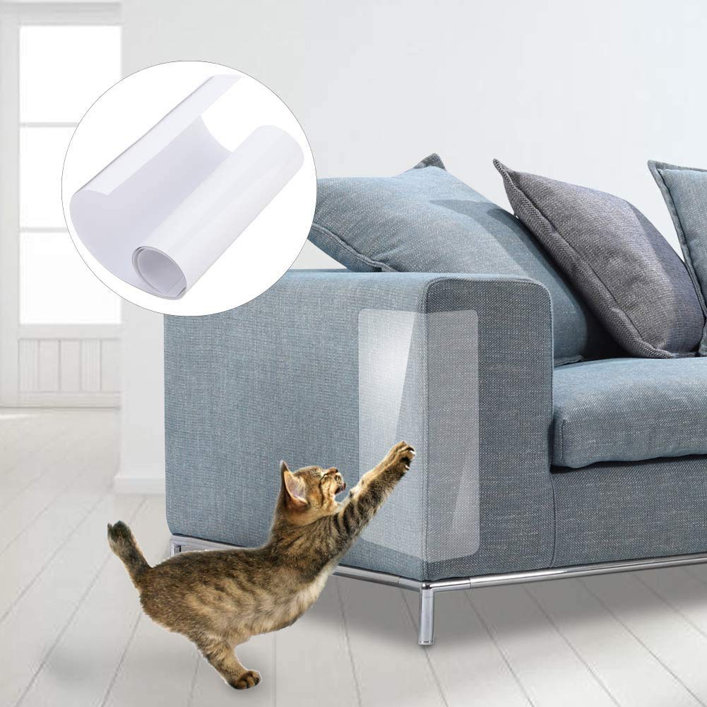 Wifehelper 2Pcs Sofa Protective Cat Anti-scratch Sticker Protection Furniture Scratch Guard Mat Stop Scratching Cats Furniture Defender(L:30 * 45cm)