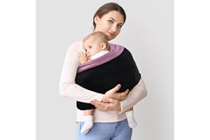 TKKOK Baby Wrap Carrier, Unisex Baby Carrier, Lightweight & Ultra Soft, Easy to Wear Baby Wrap, Perfect for Newborn Toddlers