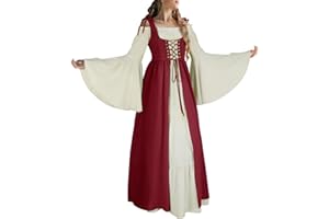 CARUHIF Women's Renaissance Costume Medieval Dress Halloween Costume