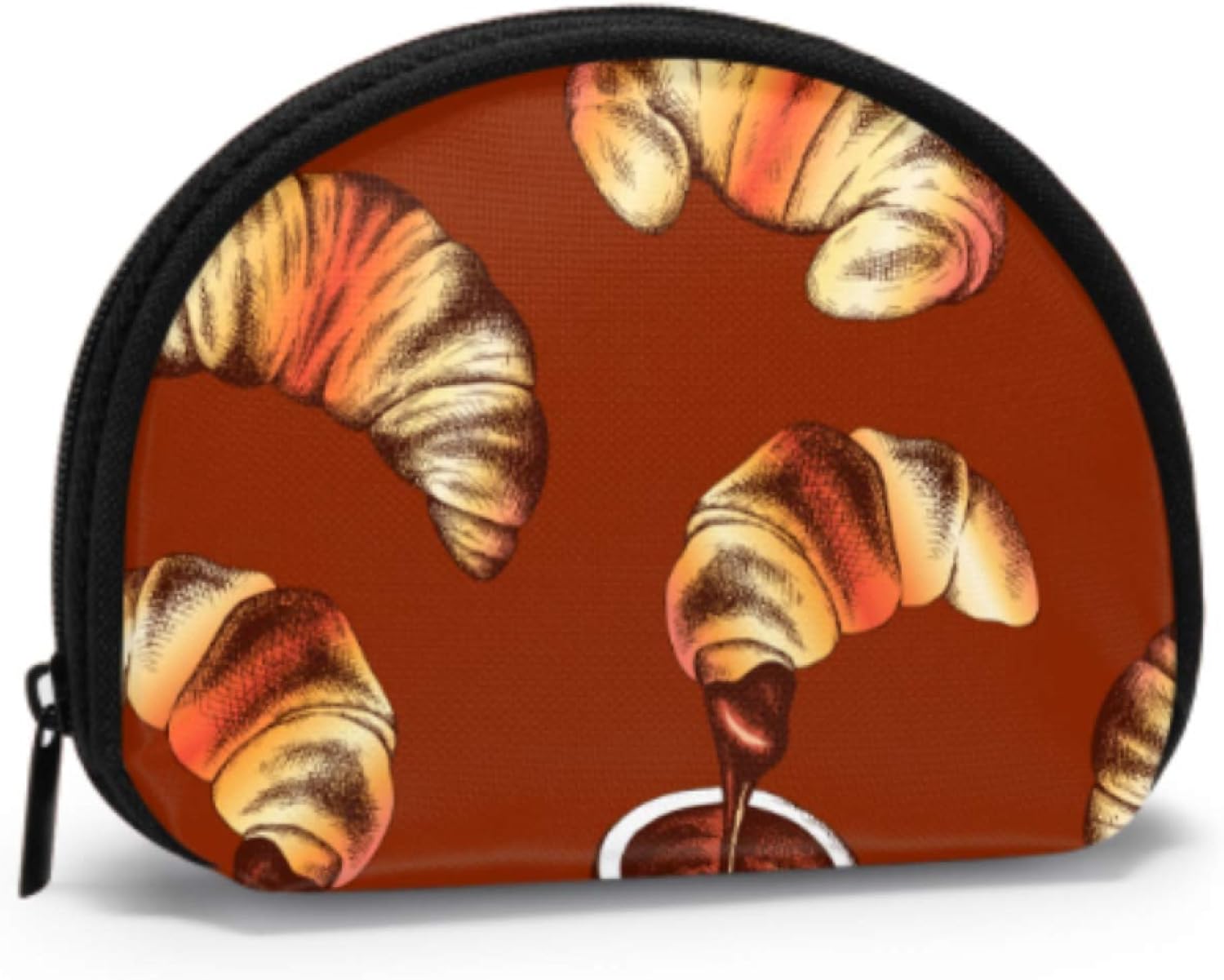 Coin Purse Travel Croissants Delicious Bread Food Coin