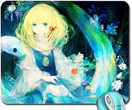 Anime Blondes Eau Yeux Bleus Humide Cheveux Longs Blush Robe