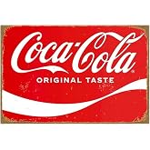 Xanovir Coke Tin Sign Metal Poster Vintage Wall Decor, Coca Cola Original Taste, for Pub Restaurants Cafe Club Plaque Man Cave Wall 8x12 Inch