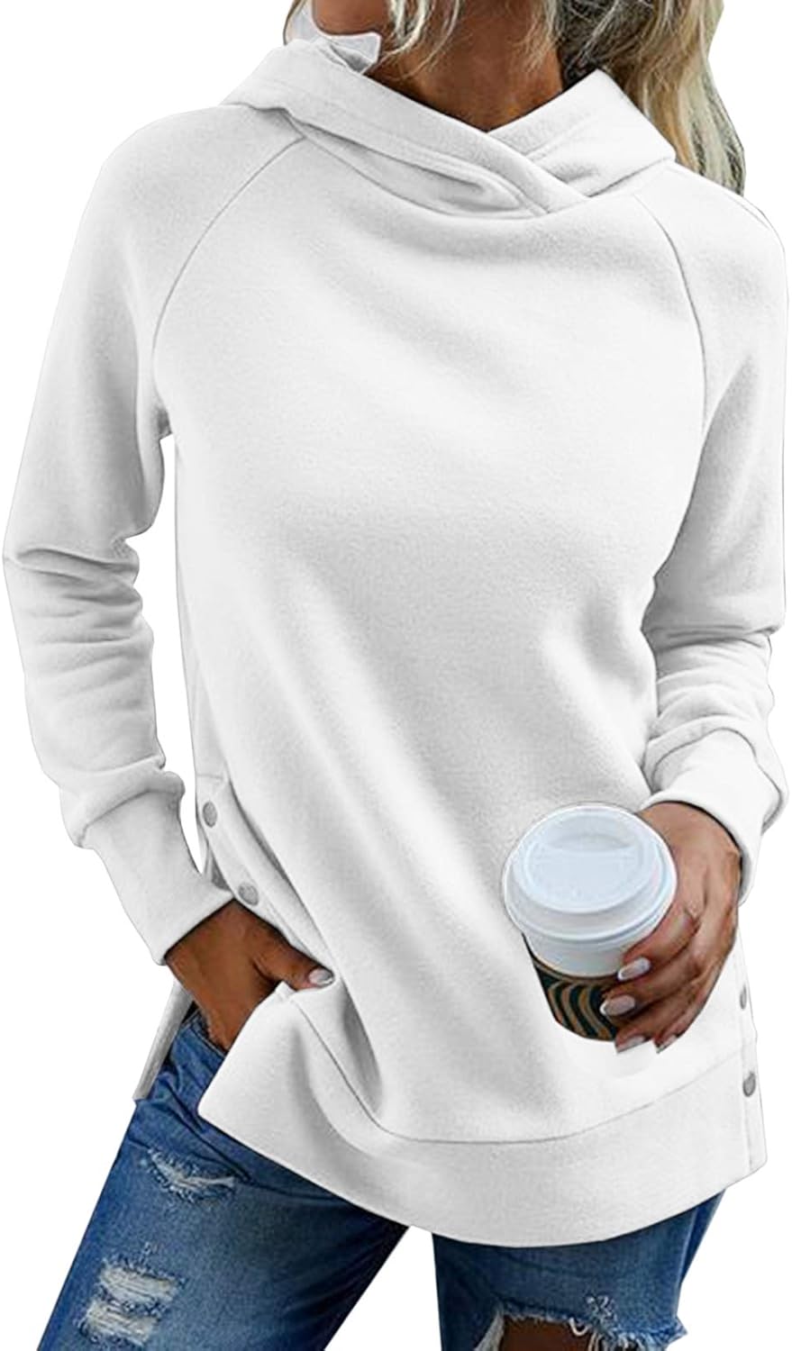 side split hoodie women's