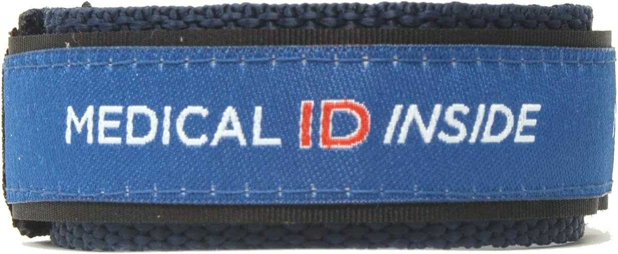 Medical Alert Bracelet. Adult Child Emergency ID Wristband. Travel Identity for Men Women. Comfy Updatable Waterproof. 2 Insert Cards Supplied. Store Medications Next of Kin Contact Details ICE SOS
