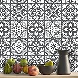 WALPLUS Grey Tile Stickers 24 pcs 15x15 cm Self Adhesive Kitchen Tiles view 10