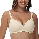 TESOON Thin Seamless Non Underwire Smooth Bra for Women Push-up Breathable Support Underwear