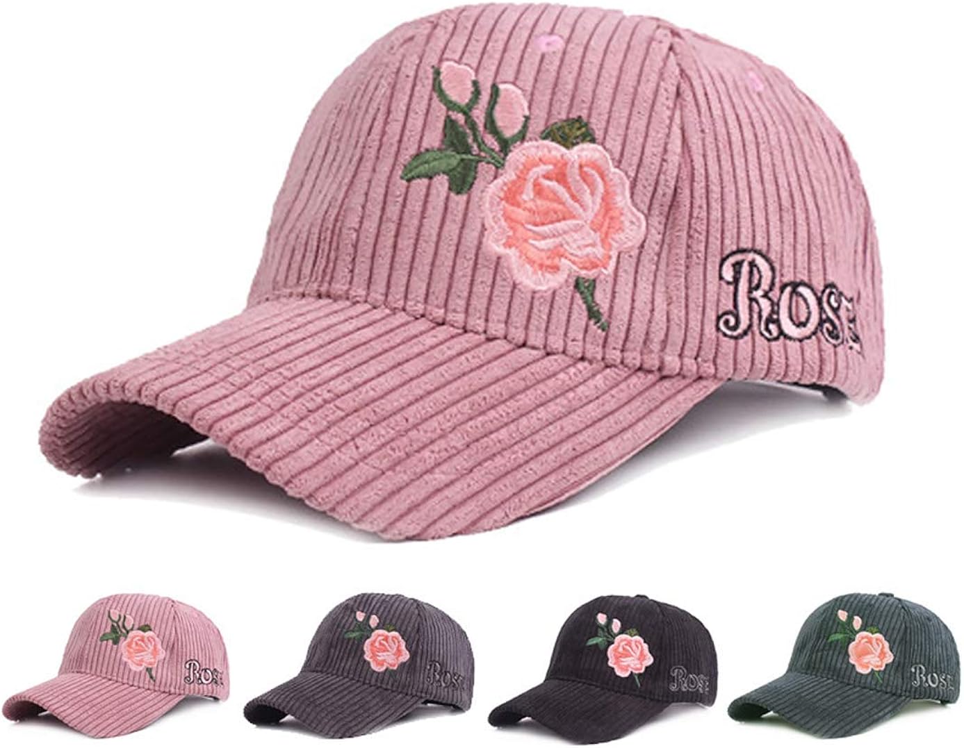 pink corduroy hat