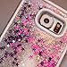 Samsung Galaxy S7 Edge case,Crosstree Liquid, Appmax Cool Quicksand Moving Stars Bling Glitter Floating Dynamic Flowing Case Liquid Cover for galaxy s7 edge. (Star Silver)