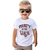 BOUTIKOME Toddler Party in The USA Shirt Baby Girl Boy 4th of July T-Shirt Kids Patriotic Memorial Day Clothes Tee Top