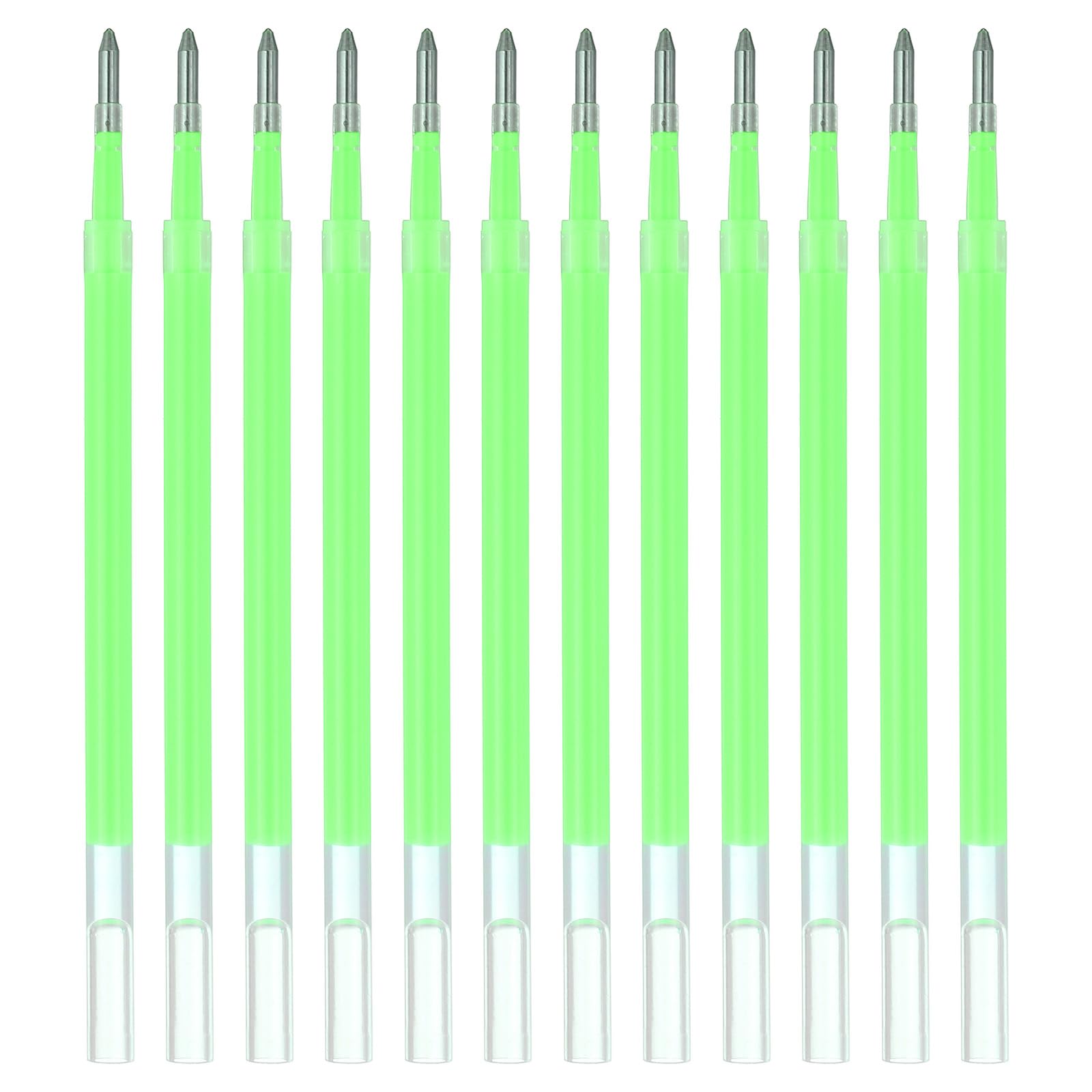 PATIKIL Gel Pen Refills, 12 Pcs 0.8mm Medium Point Pastel Coloring Gel Ink Pen Replace Refills for Retractable Click Pens Writing Drawing Doodling Office Study Classroom Supplies, Green