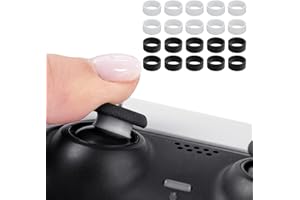 Joystick Protectors Silicone 20 Park, KELIFANG Invisible Elastic Game Joystick Protective Ring Compatible with PlayStation Portal/Steam Deck/ PS5/ PS4/Xbox/ROG Ally/8 BitDo/Switch Pro (Black, White)