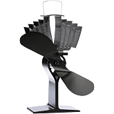 Ecofan AirMax Heat Powered Stove Fan - Powerful Classic Design, Exceptional Performance, Perfect for Wood Stoves, 175 CFM - Circulates Warm Air Efficiently &amp; Reduces Fuel Cost