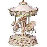 San Francisco Music Box Hearts and Roses Musical Carousel