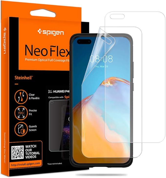 Spigen, 2 Pack, Screen Protector for Huawei P40 Pro/Huawei P40 Pro Plus