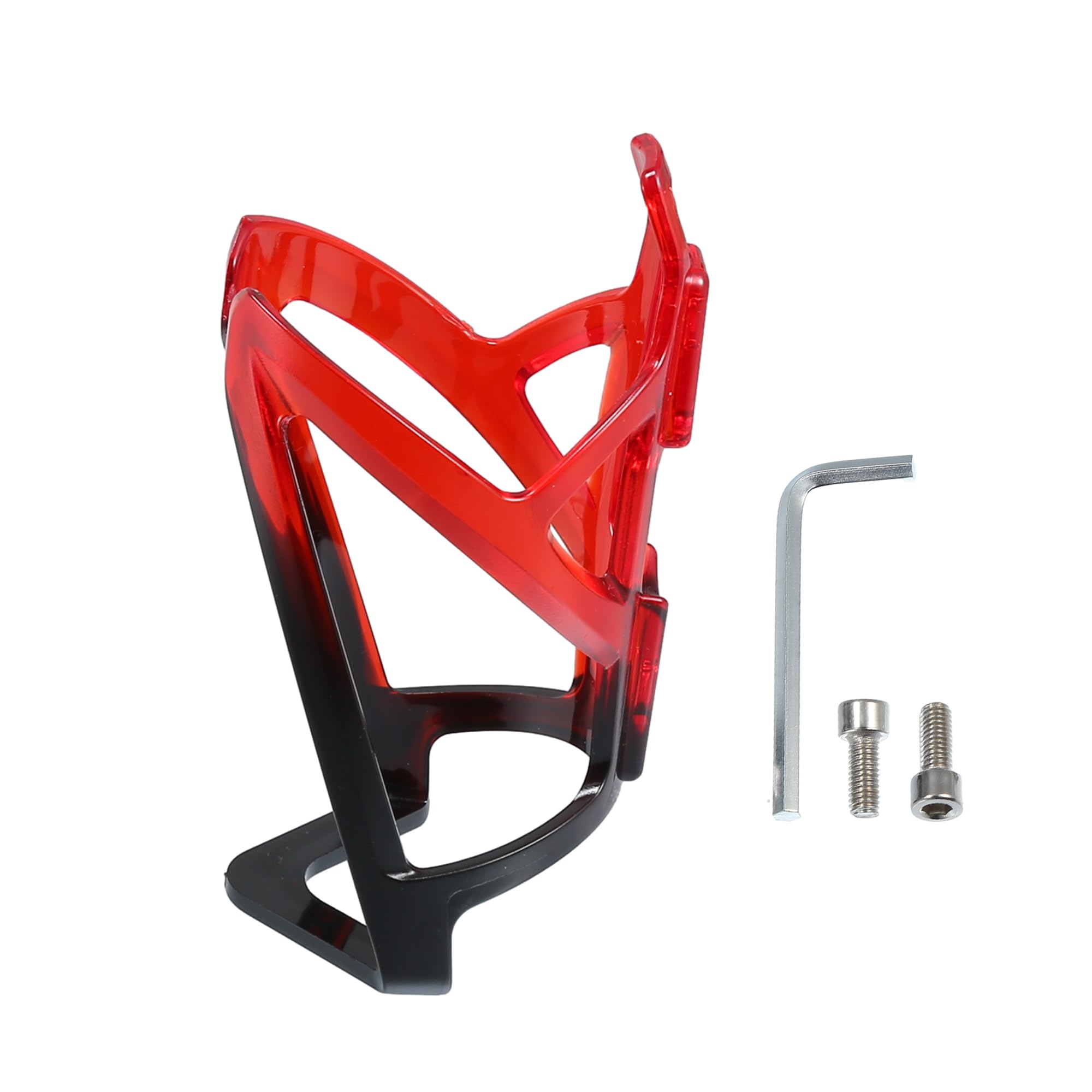 X AUTOHAUX 1 Set Bike Water Bottle Cage Holder w/Screws and Wrench Black Red