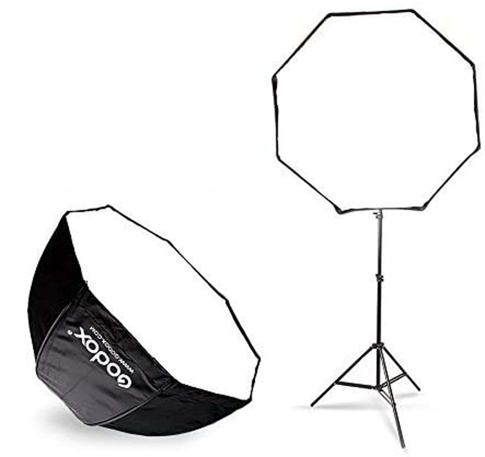 Photo 1 of Godox Photo Studio 80cm 31.5in Portable Octagon Umbrella Softbox,190cm Light Stand with Hot Shoe Holder Bracket kit for Flash Speelidte