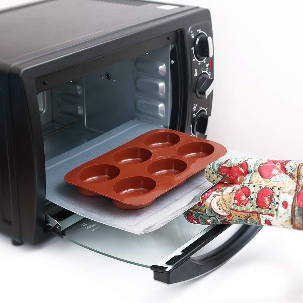 homEdge 6-Cavity Oval Silicone Mould, 3 Packs Oval Moulds for Making Handmade Soap Chocolate, Soap Candles and Jelly-Brown - Image 4