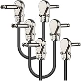 karmiero 3Pcs Guitar Patch Cables, 6'' Guitar Pedal Cables with Metal Right Angle Plug, Premium Pedals Board Patch Cable for Amp/Amplifier, Mixer, Electric Bass