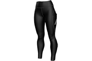WIXEN Women’s Thermal Cycling Tights, Fleece Lined 4D Padded Winter Bike Pants with Back Zip Pocket & Reflective Elements