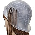 Reusable Silicone Hair Staining Cap Multicolor Hair Dyeing Cap with Metal Hooks