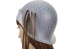HAIFLY Reusable Silicone Hair Staining Cap Multicolor Hair Dyeing Cap with Metal Hooks