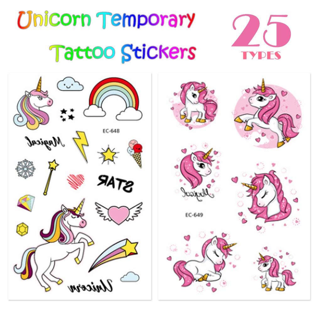 Joston Unicorn Party Supplies Rainbow Night Glow Keychains Key Ring Pack of 30