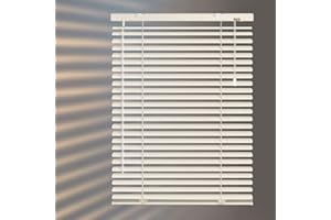 HIDODO Corded Aluminum Mini Blinds Horizontal Window Blinds, Anti-UV Waterproof Light Adjustment Metal Blinds for Windows and Home, 38" W x 64" L, Beige