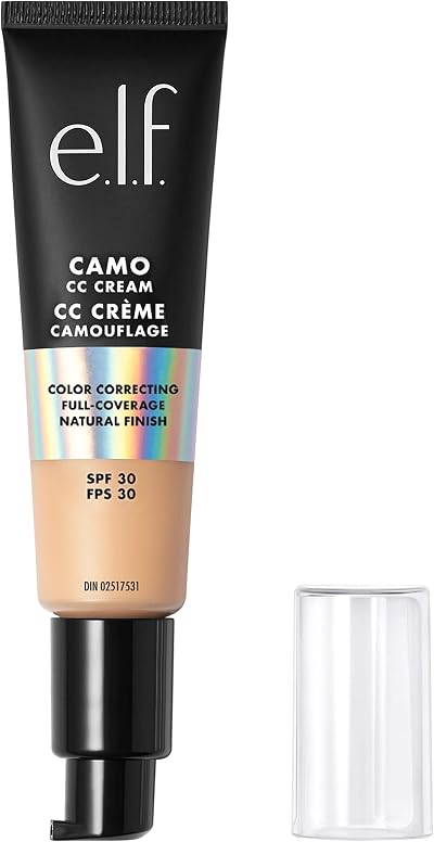 e.l.f. Camo CC Cream Medium-To-Full Coverage SPF 30 Light 240 W 1.05 oz